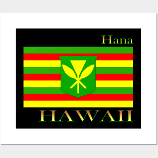 Hana Hawaii Islands Hawaiian Flag Beach Posters and Art